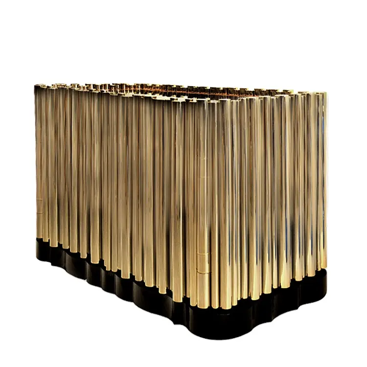 Mesa de extremo nórdica de lujo personalizada al por mayor, mesa de esquina de madera dorada contemporánea moderna con cajones para sala de estar