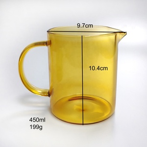 400ML 450ML Real Color Clear Customization Heat Resistant Measuring Glass <strong>Cups</strong> with Handle and Spouts Beaker Mugs Coffee <strong>Cup</strong> - Product Image 6