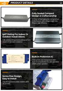 Cao PF 120 wát <span class=keywords><strong>LED</strong></span> <span class=keywords><strong>Driver</strong></span> với 24V/<span class=keywords><strong>12V</strong></span> cung cấp điện IP20 cho <span class=keywords><strong>LED</strong></span> chiếu sáng ứng dụng - Product Image 3