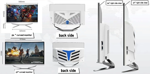 Core I7 PC Gaming I9 9900k Monoblock Curved Monitor 32GB ALLINONEPC 165Hz <strong>Computer</strong> All in One PC Gamer - Product Image 6