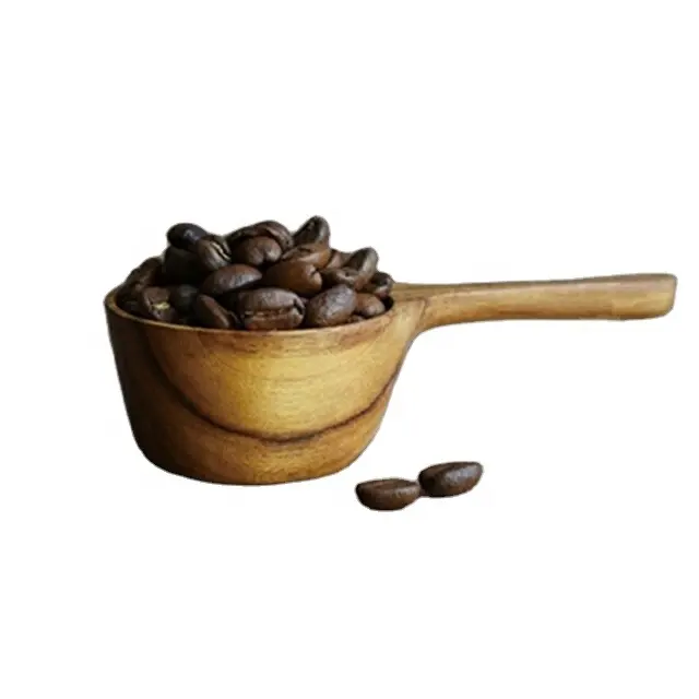 20ML Food Grade Short Handled Wooden Measuring Spoons For Scoop Coffee Bean