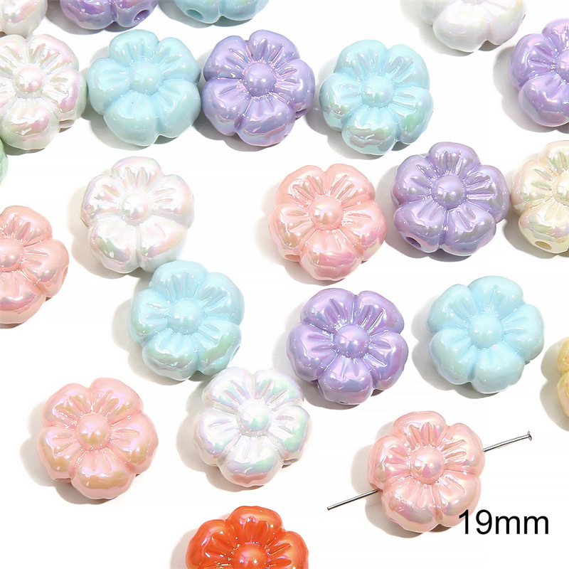 10 styles fleur à cinq pétales 19mm 10 pièces/paquet