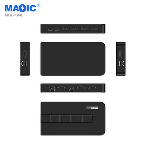 4k 60HZ自动Hdmi Usb Kvm开关4x1 Hdmi 2.0视频开关选择器4进1出HDMI KVM开关4端口，带桌面控制
