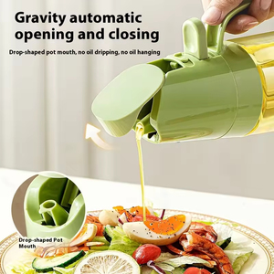 2 trong 1 nhà bếp nấu ăn Công cụ Silicone gốm dầu Mister thủy tinh phun dầu kiểm soá<span class=keywords><strong>t</strong></span> container giấm Dispenser dầu ô liu phun - Product Image 2