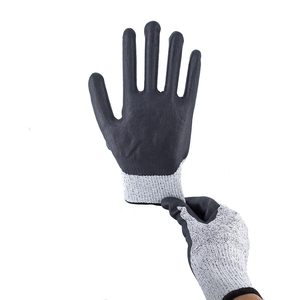 Guantes recubiertos con acabado de microespuma de nitrilo Level5 de fábrica Guantes resistentes a los cortes de seguridad para el trabajo de construcción con revestimiento anticorte - Product Image 2
