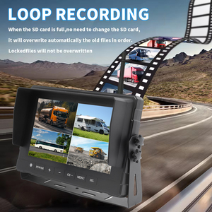 Nuevo Monitor LCD de 9 pulgadas, 4 canales, resistente al agua, camión, remolque, vehículo, Monitor de visión trasera para coche, sistema de Monitor de coche 1080P AHD - Product Image 4