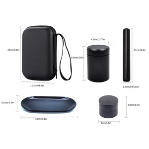 Portable Smoking Accessories Kit 5 in 1 <strong>Grinder</strong> Accessories <strong>Rolling</strong> Tray Set With Storage Jar Metal Herb <strong>Grinder</strong>
