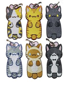 个性化刺绣猫钥匙扣定制刺绣钥匙扣 - Product Image 1