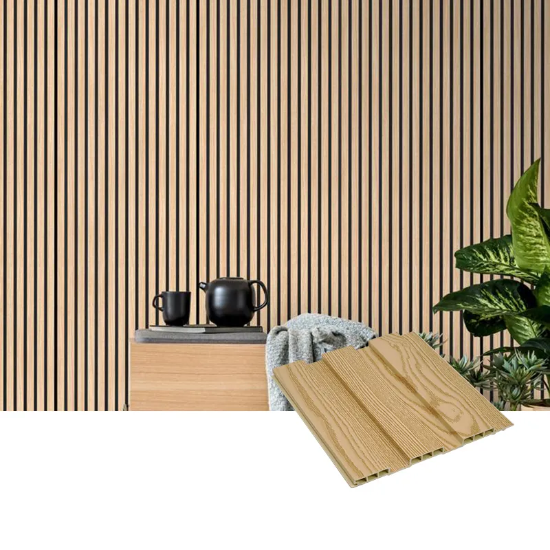 Compressie Brandwerendheid Fiber Geïntegreerde Wandplaat Ecowood Lambrisering Interieur Decor Wpc Wandpaneel Op Blanco Muur