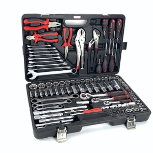 112-Piece mekaniği araç seti 1/4 \ "3/8 \" 1/2 \ "sürücü <span class=keywords><strong>24</strong></span> diş cırcır lokma anahtar evrensel metrik CR-V otomatik