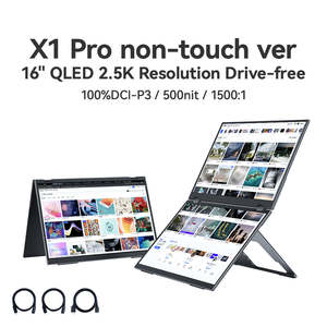 Inalámbrico OLED HD Gaming 16 ''pulgadas monitor portátil OEM con batería Función de pantalla táctil Monitor computadora pantalla LCD