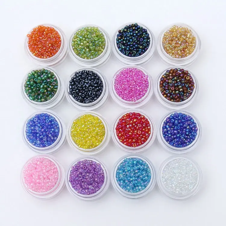 R. פנינה. סיטונאי DIY 16 צבעוני 2/3/4mm 450g זרעי זכוכית חרוזים להכנת תכשיטים