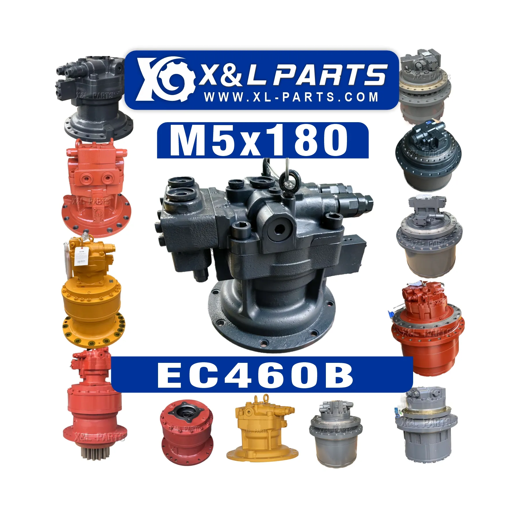 Motore altalena M5X180 per escavatore Volvo EC220 EC290 EC460 motore idraulico VOE14550092 VOE 14550092 M5X180CHB