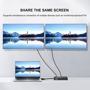 Divisor HDMI Xput 1 en 2 con salida de audio óptico R/L 4K 2,0 1x2 divisor de interruptor HDMI Full HD HDR 4K 60Hz HDCP 2,2