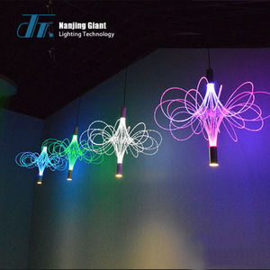 Living Room Easy Installation Simple Style PMMA Fiber Optic <strong>Light</strong> Flower Pendant <strong>Light</strong> - Product Image 4