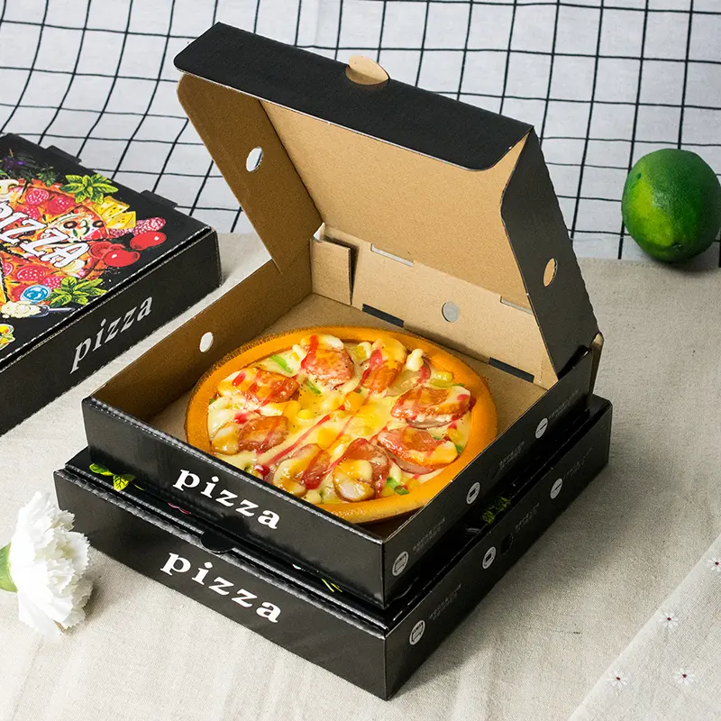 Pizzas ch achteln Großhandel zum Mitnehmen Pizzas ch achtel Preis Günstige Verpackung Papier Logo Benutzer definierte Pizzas ch achteln