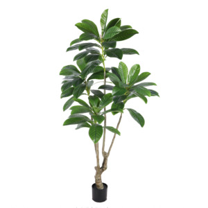 Trang trí nội thất tốt nhất 6 chân gần như tự nhiên Faux nhỏ trong chậu màu xanh lá cây loquat cây nhân tạo Bonsai giả loquat cây - Product Image 1