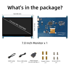 7 Zoll Raspberry Pi LCD-Display 1024*600 Auflösung IPS Kapazitives Touchscreen-LCD-Anzeige modul - Product Image 6