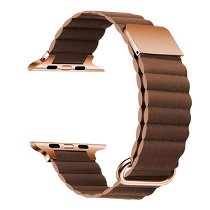 Lionorm 42/44/45/49mm Pulseira De Relógio De Couro Genuíno <span class=keywords><strong>Loop</strong></span> Link Band para apple Pulseira De Relógio De <span class=keywords><strong>Metal</strong></span> Pulseira De Couro Magnético