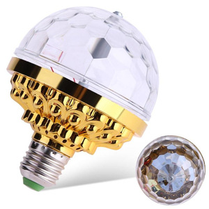 6w发光二极管RGB频闪派对灯旋转魔球灯发光二极管七彩魔球灯 - Product Image 1