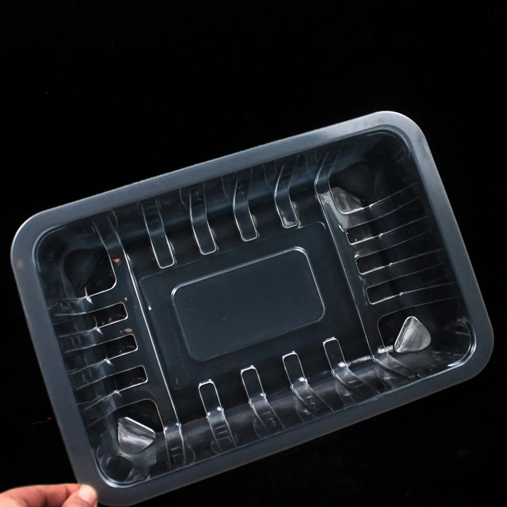 Disposable fast food box transparent plastic pp packing box trays for meat