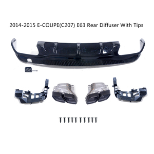 2014-2015สำหรับ Benz E Class W207คูเป้ชุดตัวขอบด้านหลังพร้อมปลายกันชนสีเงินสีดำอัพเกรดสำหรับ E53 E63ดิฟฟิวเซอร์หลังอัตโนมัติ - Product Image 3