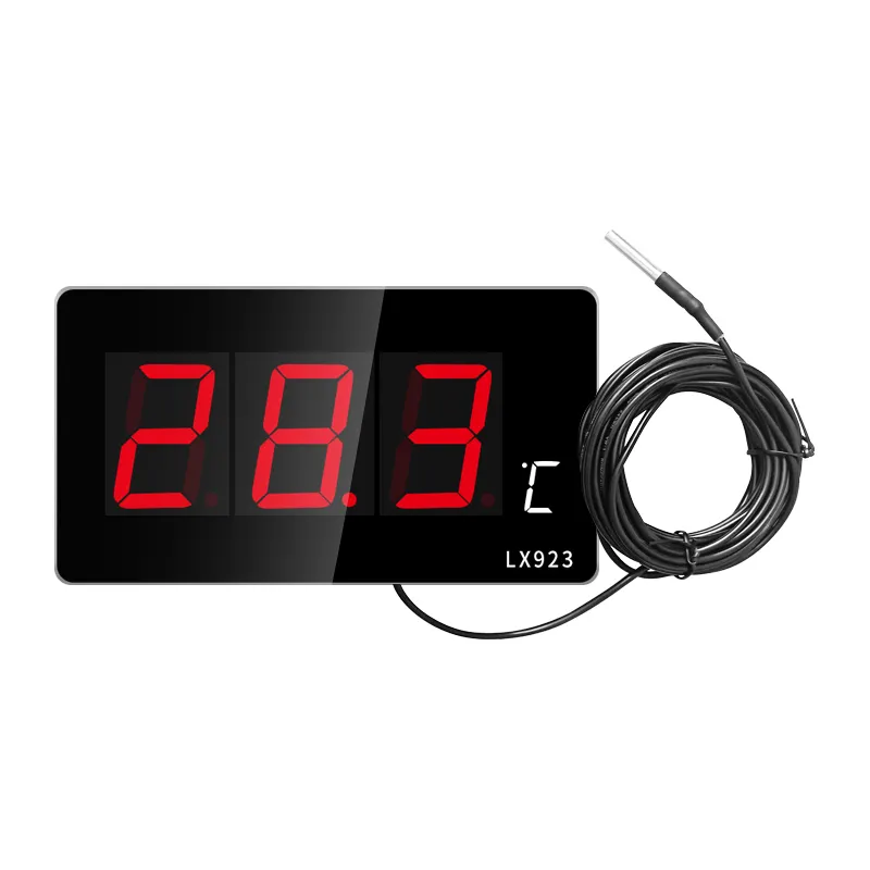 Igrometro digitale elettronico ad alta precisione con strumento di temperatura e umidità a grande schermo per termometro da piscina a LED