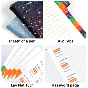 Alfabetik sekmeler ile küçük A3 deri şifre kitap web sitesi Logins ve şifre kaleci için Internet adresi organizatör & Logbook - Product Image 3