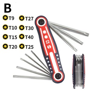 <strong>Hex</strong> <strong>Key</strong> Set with 8 Different Sizes Heavy Duty Folding Allen Wrench Tool with Extra Long <strong>Hex</strong> <strong>Keys</strong> Portable Kit Maintenance - Product Image 4