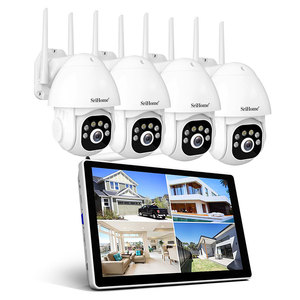 SriHome WiFi安全摄像头系统8ch 5MP摄像头10.1英寸触摸屏双向音频闭路电视安全系统