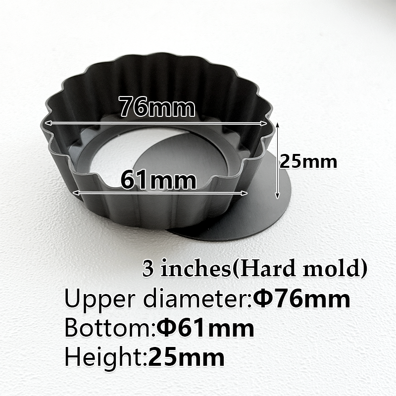 moule dur noir de 3 pouces