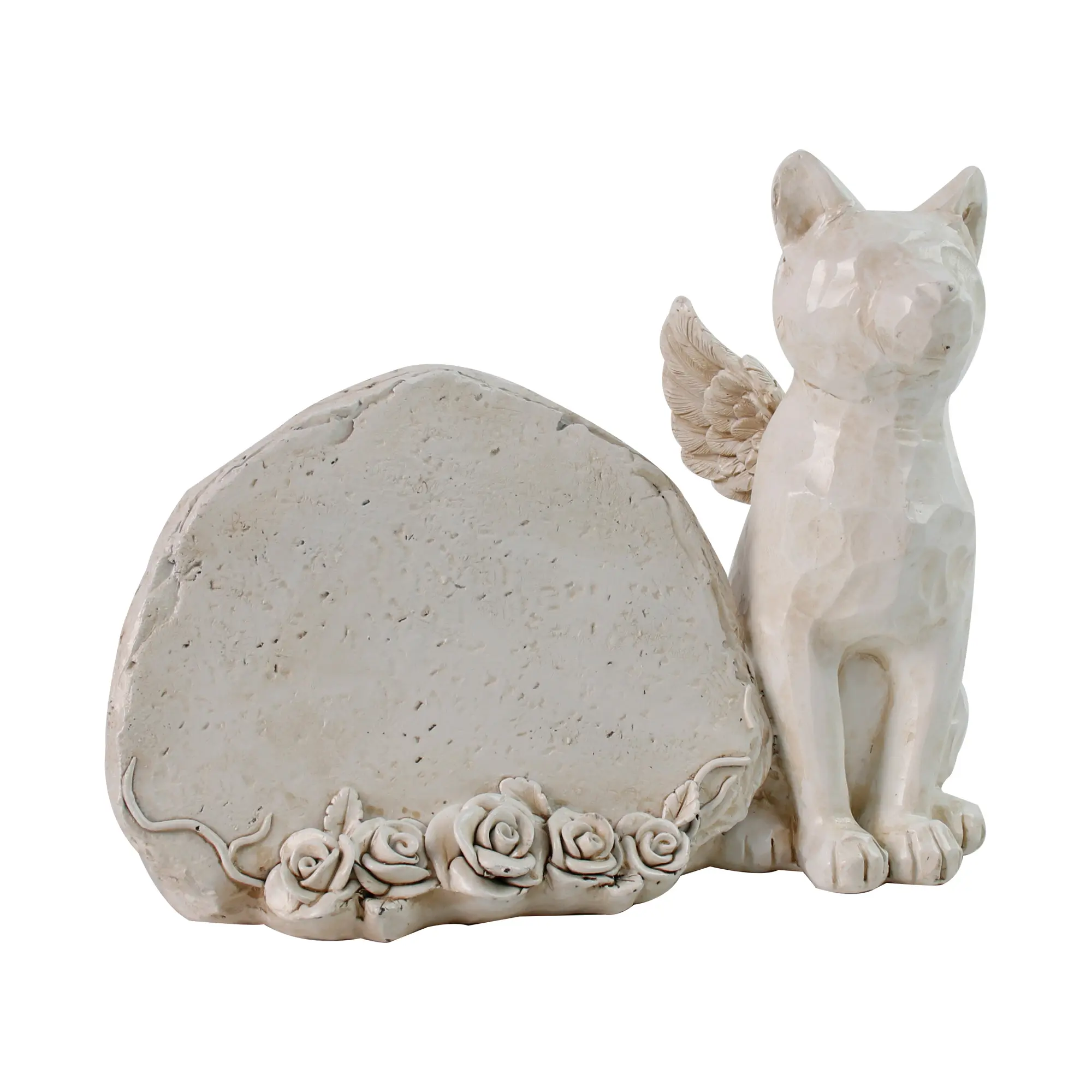 Arte creativa della resina della collina scultura astratta del gatto della memoria dell'animale domestico lettering statua decorazione esterna