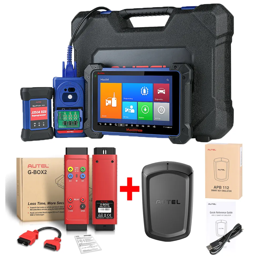 Autel IM608 Pro araba tarayıcı makinesi otomatik teşhis araçları tam Set akıllı anahtar programcı APB112 GBOX2 ile tüm araba