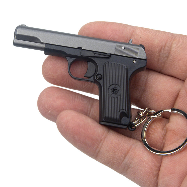Alloy Gun Keychain-Dark Gray