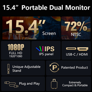 Wholesale 15.4 Inch 2 IPS Full View Portable <strong>Monitors</strong> Dual-screen <strong>Monitor</strong> Extended Laptop Screen Extender Used <strong>Computer</strong> - Product Image 3