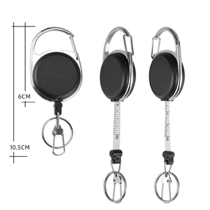 100cm 40 inch Kính thiên văn Chiều dài xách tay tự động có thể thu vào Băng đo Công cụ câu cá Keychain huy hiệu Reel chủ - Product Image 4