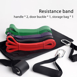 Latex <strong>Loop</strong> Set Stretch Pull up Assist <strong>Elastic</strong> Band with Door Anchors Resistance Band Connects to Doors with <strong>Handles</strong> - Product Image 2
