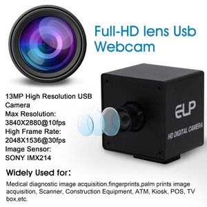 ELP High Definition 4K Webcam UVC 13Megapixel Audio <strong>Camera</strong> No Distortion HD PC <strong>Camera</strong> IMX214 for Raspberry Pi - Product Image 3