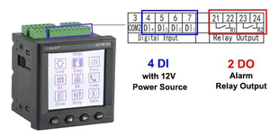Acrel ARTM-O dispositivo de monitoramento de temperatura sem fio Pn rs485 recebe dados do sensor ATE com alarme temp
