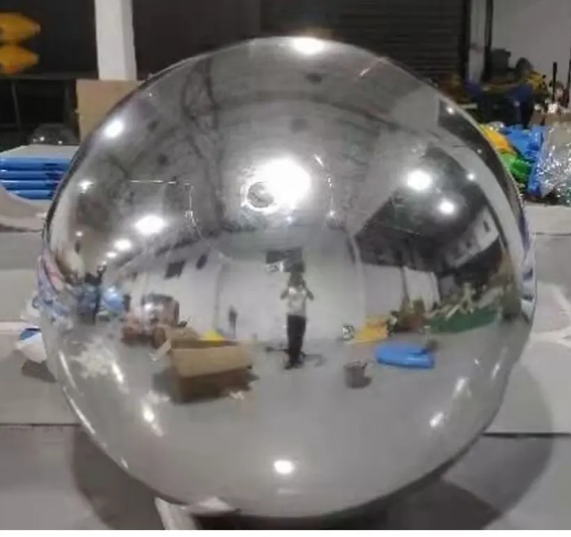 Уличный декоративный гигантский Блестящий надувной зеркальный шар для мероприятий