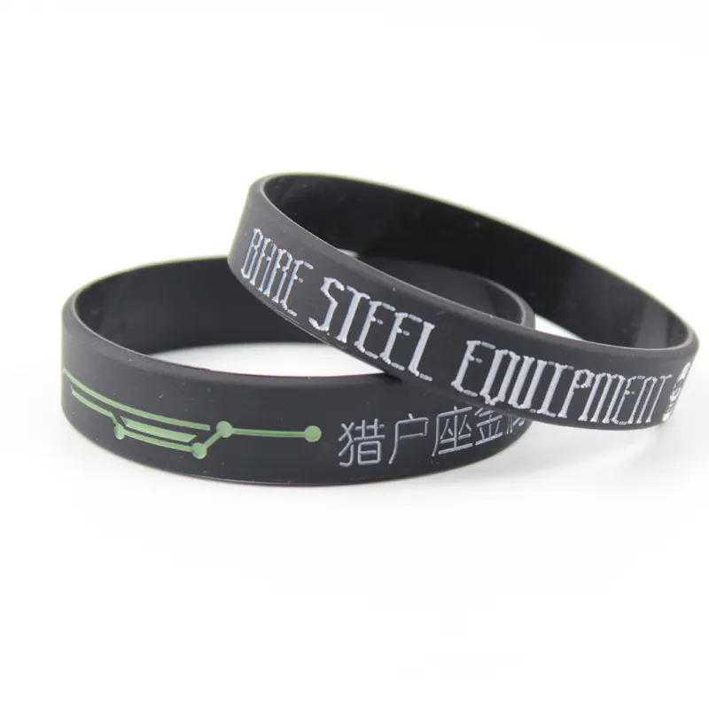 Bracelets de sport en silicone personnalisés avec logo imprimé pour les cadeaux promotionnels et professionnels