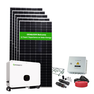 中国制造商成套光伏组件太阳能机组3MW 5MW带MPPT控制器的并网太阳能系统 - Product Image 1