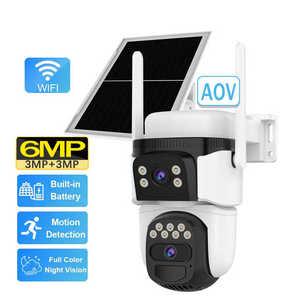 Cb621dr 6 milyon piksel çift Lens açık WiFi güneş güvenlik kamera gece görüş renk hareket algılama Alarm düşük PTZ bulut - Product Image 1
