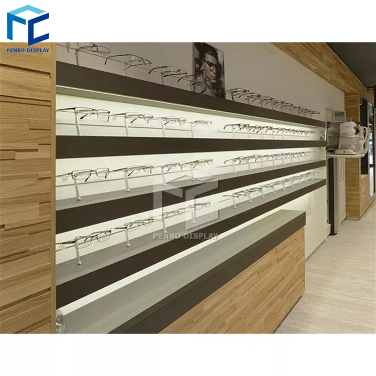 Novo Estilo de óculos de exibição para loja de óptica armário de exposição de design
