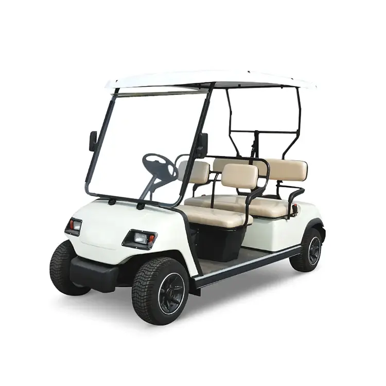 Vendita calda KT4 Club golf cart 2023 2024 sollevati 4 + 2 passeggeri Golf Cart con sedili esterni 4 + 2 posti AC 48V Golf Cart