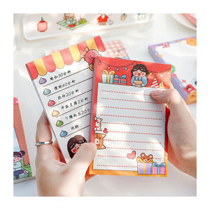 LABON定制可爱卡通生日格斗女孩系列信息记事本全彩印刷备忘录文具 - Product Image 1