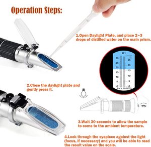 ATC ile deniz suyu akvaryumu için 1 0-32 ° Brix şeker ölçer ve 0-28 tuzluluk refraktometre taşınabilir 2 - Product Image 5