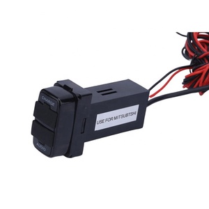 36.5*19.6*68MM 2.1A Dual USB Power Socket for MITSUBISHI iPhone X/8/7/6/5 <strong>iPad</strong> Samsung <strong>LG</strong> Huawei - Product Image 1