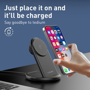 LDNIO WL02 Magnetic Foldable Charging Station Stand Fast 5 4 3 in 1 <strong>One</strong> Wireless Charging <strong>Charger</strong> for iPhone AirPods IWatch - Product Image 4