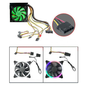 Ventilador de refrigeración para ordenador de escritorio, 12cm, LED, luminoso, ultrasilencioso, RGB